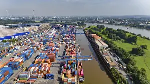 Images Dated 26th August 2024: Container Terminal D3T Print, Duisburg, Germany