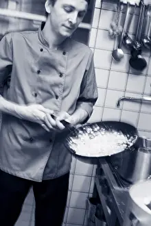 Working Clothes Prints: Cooking in restaurants