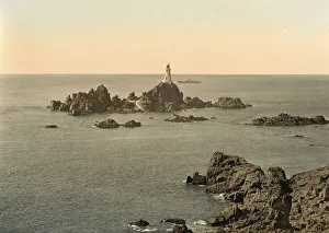 Jersey Lighthouse Prints: Corbierre lightbouse in Jersey