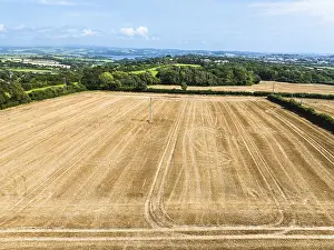 Cornwall Drone Photography Prints: Cornwall Fields and Farms from a drone