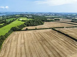 Cornwall Drone Photography Prints: Cornwall Fields and Farms from a drone