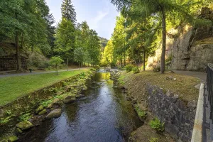 Summer River Scene Prints: Course of the river Enz in summer