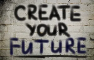 Abstract Symbolic Picture Prints: Create Your Future Concept