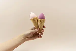 Hygienic Skincare Products Prints: A creative display of pink