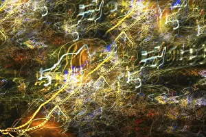 Multicoloured Night View Prints: Creative shot, abstract, dancing light