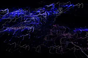 Multicoloured Night View Prints: Creative shot, abstract, dancing light