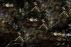 Multicoloured Night View Prints: Creative shot, abstract, dancing light