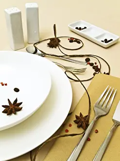 Uninhabited Kitchen Table Settings Prints: Creative Table Serving With Spice