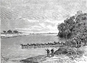 Framed Print : Historical Print: Basing River Crossing, Late 19th Century Framed Print : Historical Print: Basing River Crossing, Late 19th Century