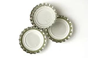 Cutout Image Prints: Three crown caps
