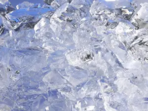 Close Up Ice Prints: Crushed ice