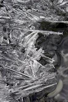 Frozen Landscape Prints: Crystalline ice pattern