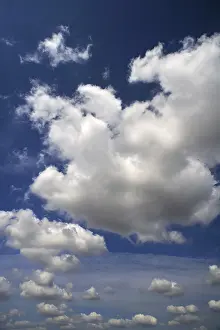 Central European Skies Prints: Cumulus clouds and altocumulus clouds