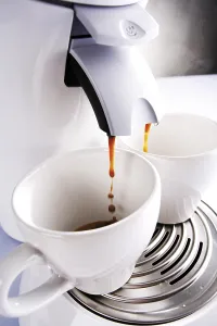 Studio Shot Coffee Prints: Two cups under a coffee machine