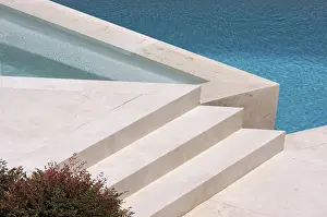 Luxury Pool Abstract Prints: Custom luxury pool and steps abstract