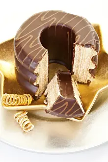 Christmas Time Desserts Prints: Cut spit cake