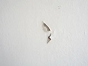 Deserted Building Background Prints: Damaged white wall for background
