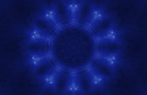 Geometric Background Design Prints: Dark blue background with abstract glow pattern