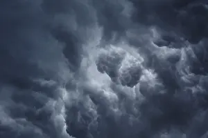 Stormy Atmosphere Prints: Dark cloudy sky with storm clouds