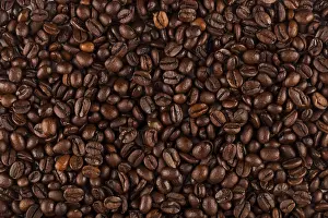 Dark Coffee Beans Prints: Detail of dark coffee beans