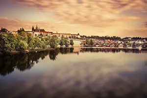 Gothic Style Architecture Europe Prints: Dawn in Prague