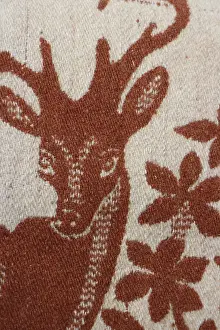 Nordic Wildlife Photography Prints: Deer image on the old wool blanket