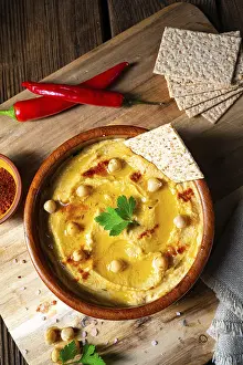 Lemon Hummus Prints: Delicious hummus paste with lemon and chilli