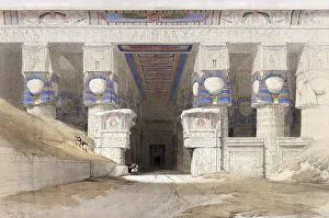 Dendera, Egypt - 19th Century Print of Hathor Temple