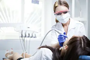 Medical Care Provider Prints: Dentist working