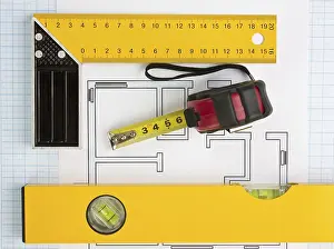 Graph Paper Tools Prints: Development drawings and tools on graph paper