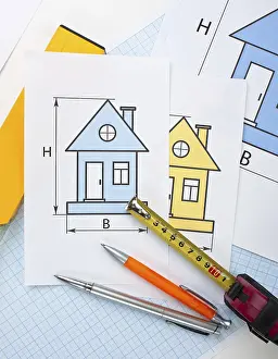 Handicraft Details Prints: Development drawings and tools on graph paper