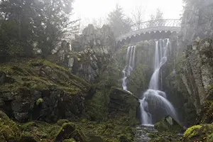 Devil's Bridge Germany Prints: Devil's Bridge with waterfall in autumn