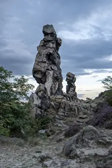 Evening Sun In Germany Prints: Devil's Wall, illuminated by the evening sun