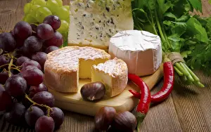 Diverse Cheese Selection Prints: Different cheese types