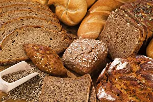 Austrian Baked Goods Prints: Several different types of bread