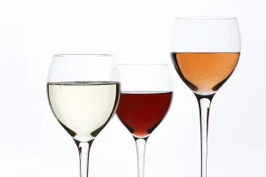 Red Wine Glasses Prints: Three different wine glasses