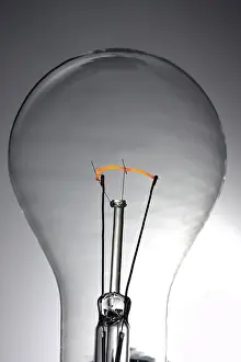 Empty Room Lighting Prints: Dim light bulb