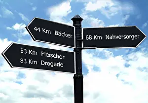 Direction Sign Prints: Direction sign