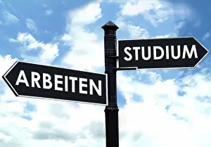 Directional Sign Prints: Direction sign working or study