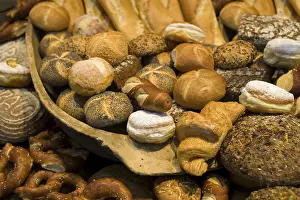 Diverse Baked Goods Prints: Display of different bread products