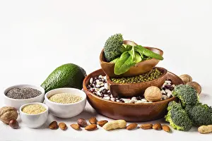Vegan Food Options Prints: Diverse Sources of vegetable protein