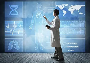 Doctor Digital Interface Prints: Doctor faces digital interface