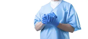 White Background Concept Prints: Doctor's hands on a white background