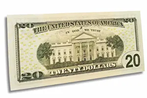 USA Currency Prints: Twenty dollar bill, back side