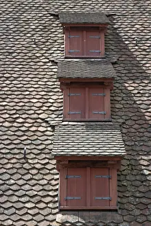 German Federal Republic Structures Prints: Dormer windows on the former barn