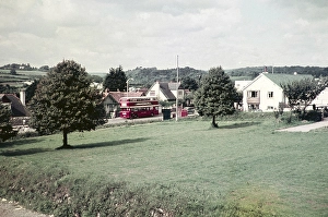 Tourist Attraction England Prints: Double-decker bus Goodrington, Devon, England, United Kingdom September 1960