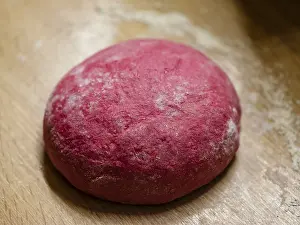 Beetroot Burger Buns Prints: Dough for beetroot burger buns