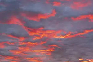 Germany Landscape Prints: Dramatic cloud atmosphere, Red sky with clouds