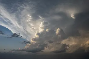 Cloudy Skies Over The Sea Prints: Dramatic cloud formation, cumulonimbus