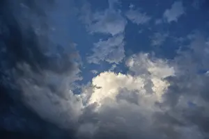 Overcast Sky With Clouds Prints: Dramatic cloud formation in front of a summer thunderstorm
